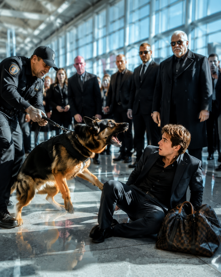 POLICE DOG BARKS DESPERATELY AT MAFIA BOSS’S SON AT AIRPORT SECONDS LATER,THE AIRPORT WENT SILENT!