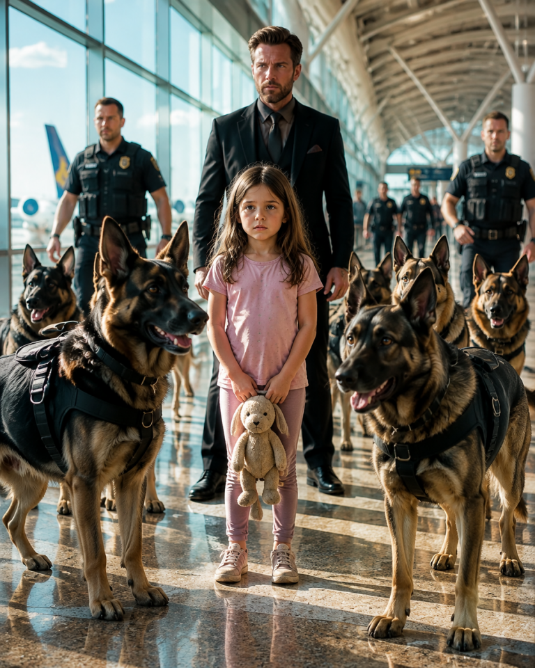 A terrified 13-year-old girl fled her mafia boss father, only to be surrounded by fourteen police dogs at the airport—then the officers discovered why she was really running.