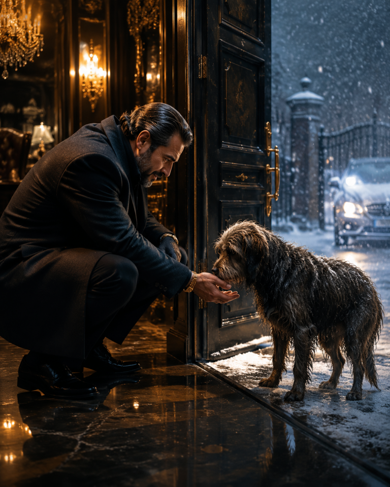 The Mafia Boss Opened His Door to a Freezing Dog—What Happened Next Melted His Heart