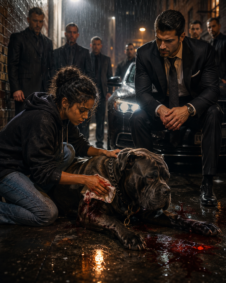 SHE SAVED A MAFIA BOSS’S BLEEDING DOG IN A RAINY ALLEY AT 3 AM — SHE NEVER EXPECTED ITS OWNER TO VOW MARRIAGE BEFORE DAWN