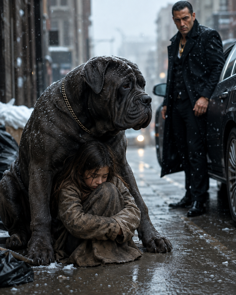 A Giant Mastiff Protected a Homeless Girl in the Cold — The Mafia Boss Was Shocked