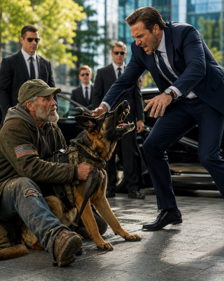 Arrogant Billionaire Attacked a Homeless Veteran’s K9—Unaware the Dog Had Saved American Soldiers