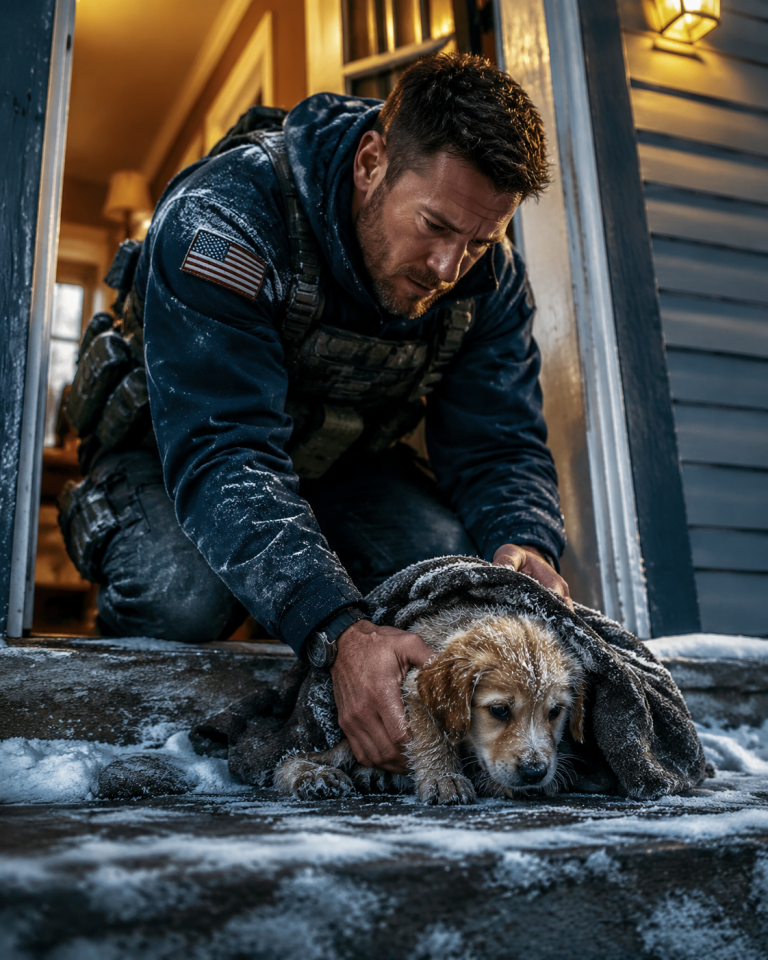 A Navy SEAL Found a Frozen Puppy on His Steps – What He Did Changed His Life