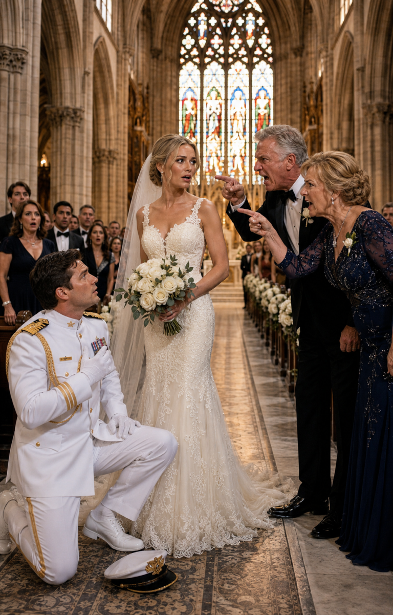 Her father called the groom a nobody and made her walk the aisle alone—then thirty soldiers raised their swords and revealed who he had really been protecting