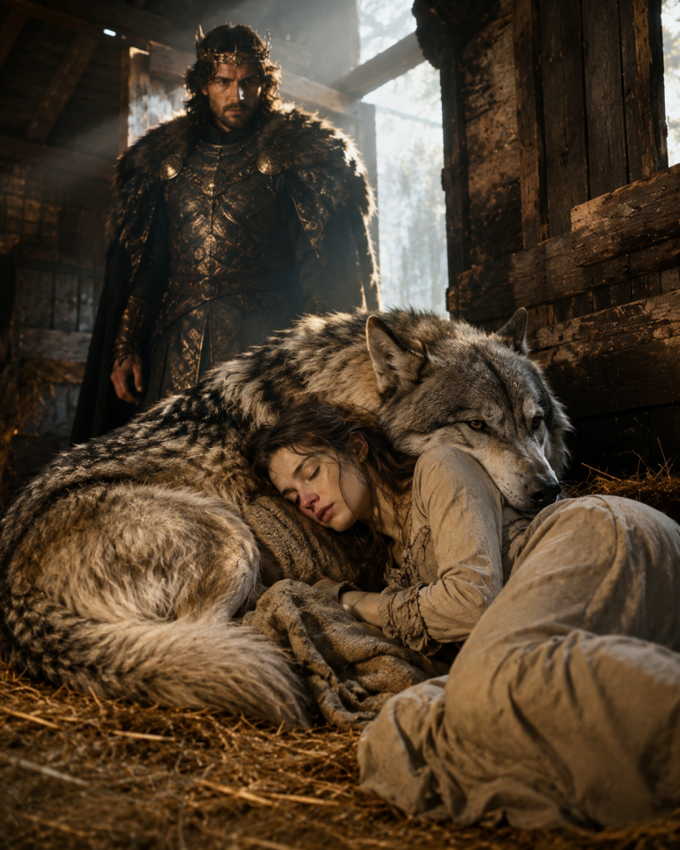She Fell Asleep in an Abandoned Stable—Then the Alpha King’s Pregnant Wolf Curled Around Her, Choosing the Betrayed Woman as Her Future Queen
