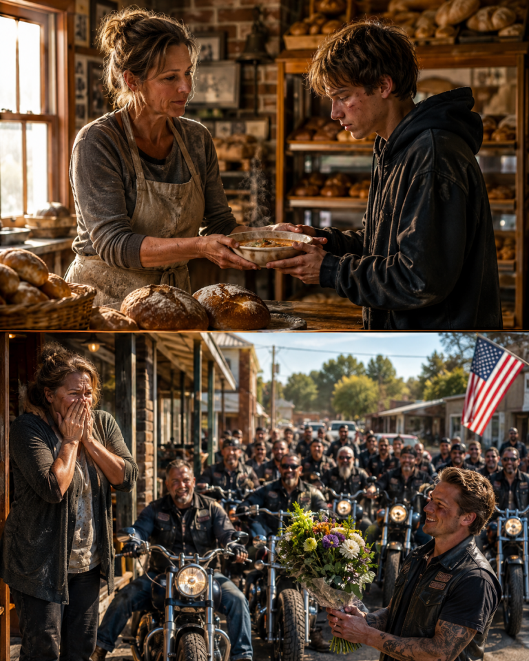 A Grieving Baker Gave a Starving Teen a Warm Meal and a Safe Place Without Asking Questions—21 Years Later, Nearly 100 Bikers Returned to Repay a Kindness That Had Changed Hundreds of Lives