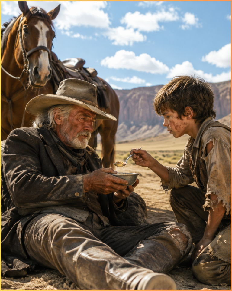 Starving Orphan Fed an Old Man on the Trail, Not Knowing He Was the Owner of the Largest Ranch