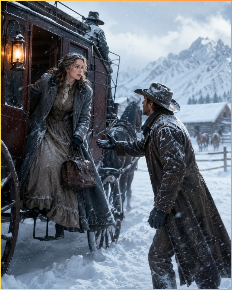 The Mail Order Bride Arrived In A Snowstorm, The Cowboy Said “I’ve Been Waiting In The Cold For You”