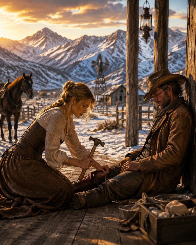 Days before Christmas, a mail-order bride arrived at a dying ranch with only her father’s hammer — then saved the man who had already given up