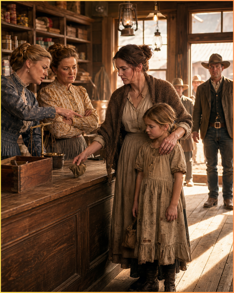 Millionaire Cowboy Heard Them Laugh at Widow’s Daughter’s Old Dress—His Next Move Silenced Everyone