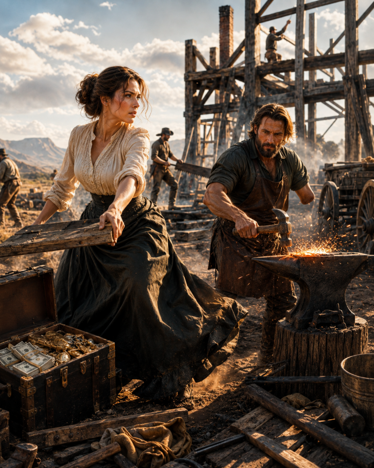 Mail-Order Bride With Secret Fortune Arrives to Burnt Homestead—Rebuilds With One-Armed Blacksmith