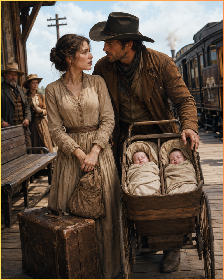 Rejected at the Station — Until a Cowboy Whispered: ‘My Twins Need a Mother Like You.’