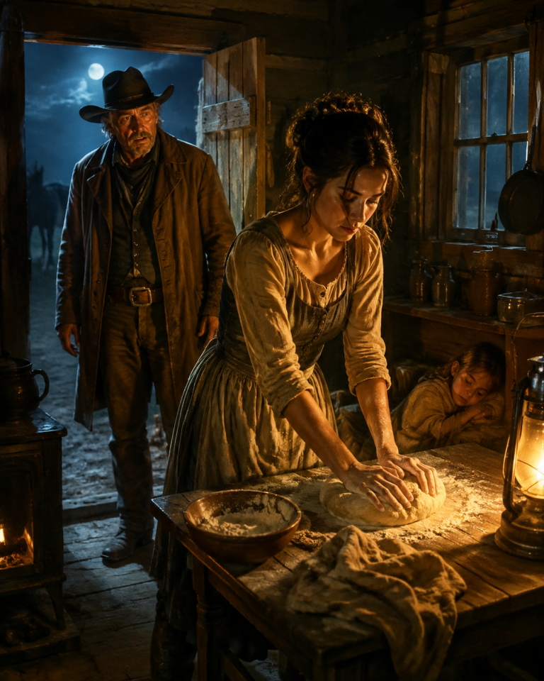 Old Cowboy Caught His Maid’s Daughter Kneading Bread At 3AM—When He Found Out Why, His Jaw Dropped