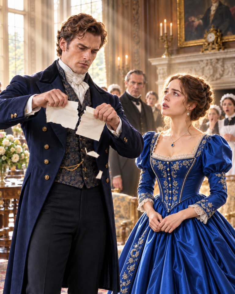 After Being Falsely Accused of Stealing From the Estate, She Handed the Duke Her Resignation — But He Tore It Up Before the Entire Household, Then Risked His Family’s Name to Prove the Governess He Couldn’t Let Go Had Been Framed