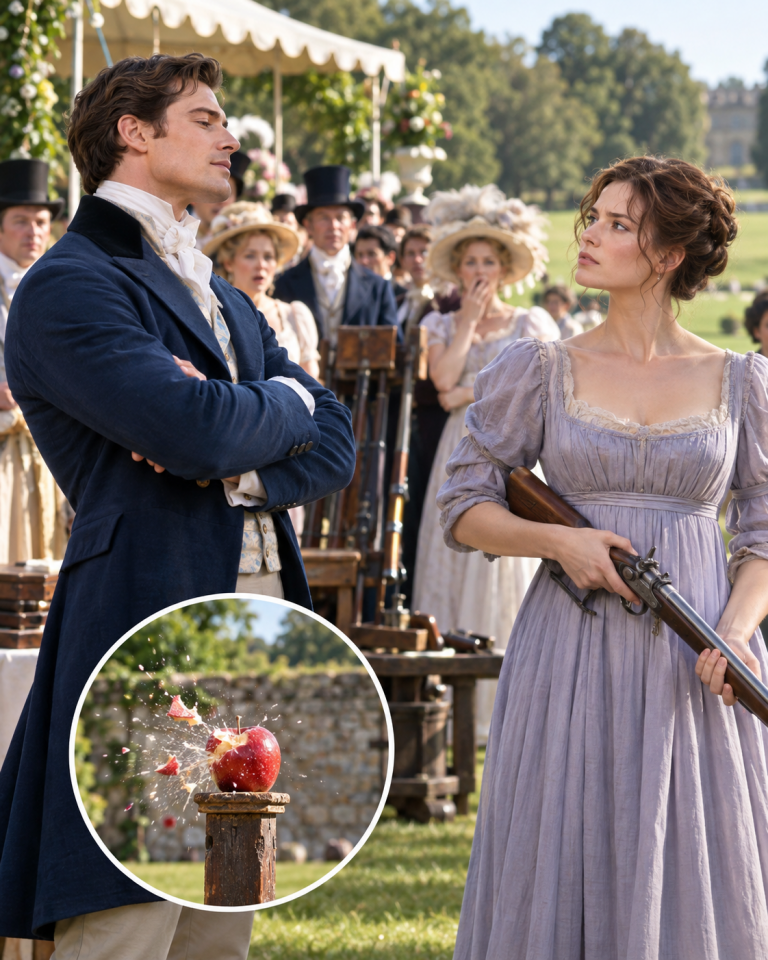 “If You Win This Match, I’ll Marry You,” the Duke Mocked—But When the Ruined Spinster Shattered the Apple at Seventy Yards and Demanded Fifteen Thousand Pounds Instead, He Refused to Let Her Walk Away