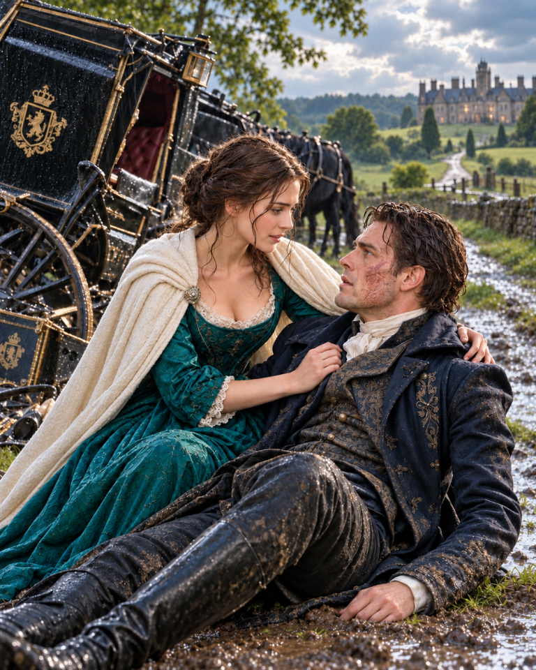 For eleven years the ninth Duke of Ashgrave had kept his scarred face out of every room in England. Then a carriage went into a ditch in a storm, and Mercy Ren — who fed strangers before she asked what they were worth — looked at him without flinching. He lied about his name. She forgave him. His cousin Reginald never would.
