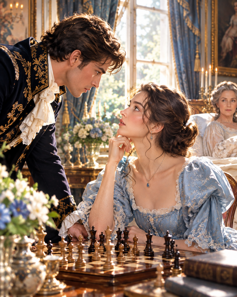 The Duke Rode Two Days Through Rain to Reach His Dying Aunt—Only to Find Her Well and Her Companion Defying His Every Command, Until One Look Across a Chessboard Made Her Fall for the Man She Could Never Have