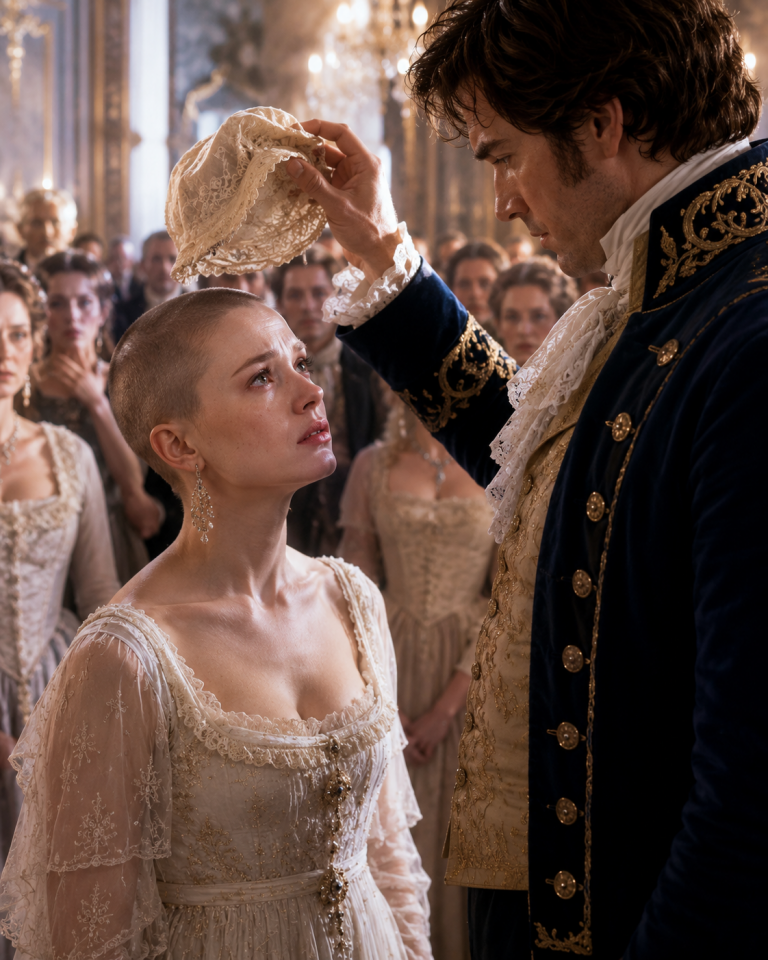 They Shaved Her Head and Branded Her a Thief Before the Duke Chose His Bride — But When He Reached for Her Bonnet Before Everyone, the Copper Stubble Beneath Revealed the Daughter He Had Spent Years Searching For