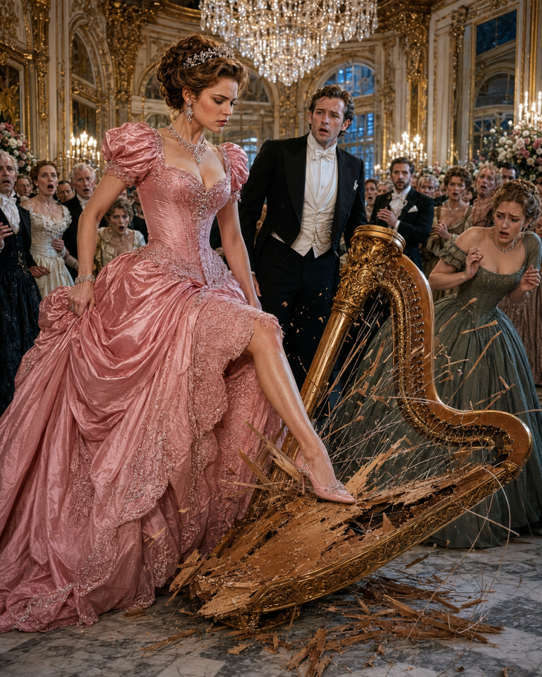 The Duchess Watched Her Husband Give Her Mother’s Harp to His Mistress Before Two Hundred Guests—Then She Crossed the Ballroom, Drove Her Heel Through It, and Made the Woman Plotting Her Imprisonment Realize She Had Chosen the Wrong Victim.