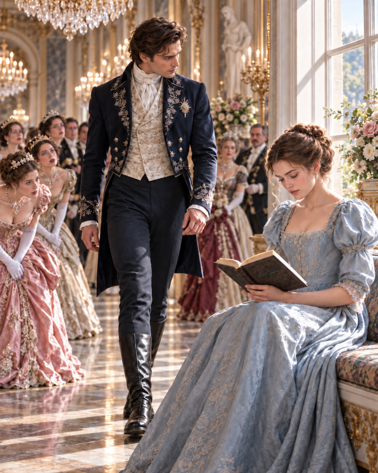 Every Lady Curtsied as the Duke Entered — But He Walked Straight to the Woman Reading Alone by the Window, Unaware She Was About to Become the Only Choice That Truly Mattered