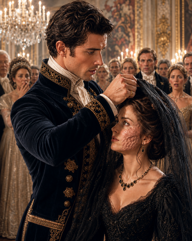 The Duke Was Forced to Marry the “Ugliest” Somerset Sister, a Woman Hidden Behind Black Crepe for Ten Years — But When He Removed Her Veil Before the Entire Court, Everyone Finally Learned Why She Had Been Hidden